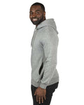 Threadfast Apparel 320H Heather Grey — on model side