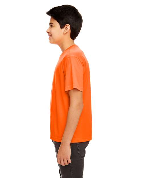 UltraClub 8420Y Bright Orange — on model side