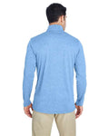 UltraClub 8618 Columbia Blue Heather — on model back