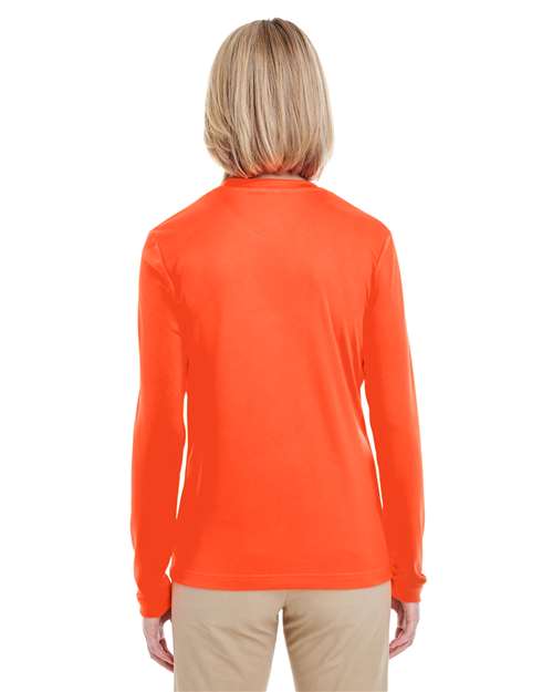 UltraClub 8622W Bright Orange — on model back