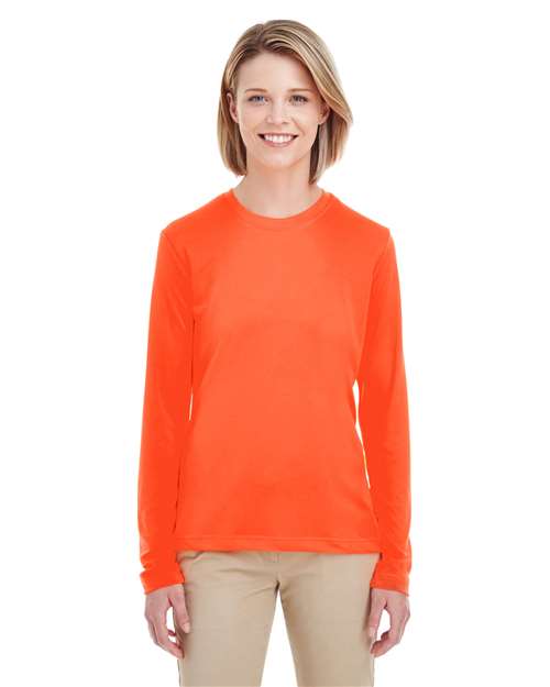 UltraClub 8622W Bright Orange — on model front
