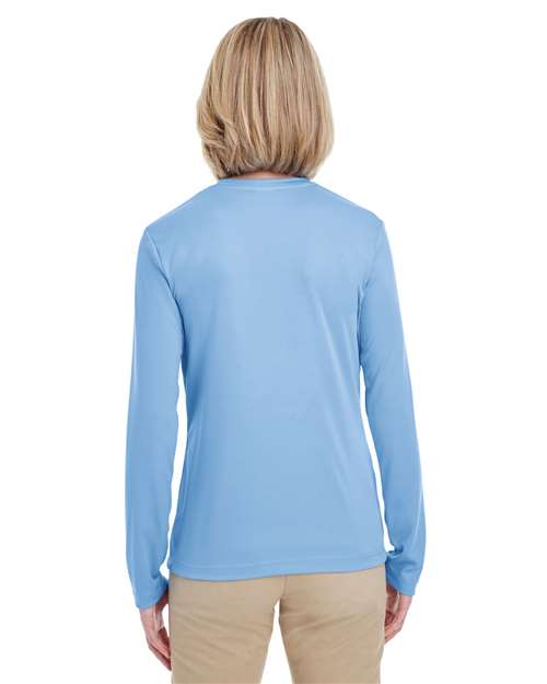 UltraClub 8622W Columbia Blue — on model back