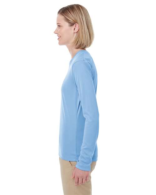 UltraClub 8622W Columbia Blue — on model side