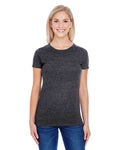 Threadfast Apparel 202A Black Triblend — on model front