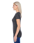 Threadfast Apparel 202A Black Triblend — on model side