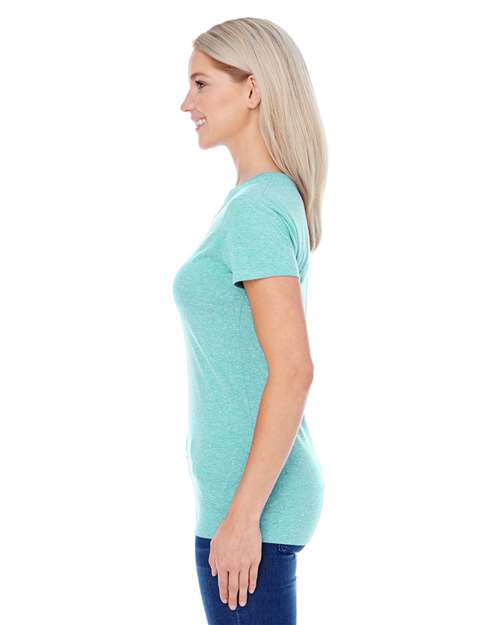 Threadfast Apparel 202A Mint Triblend — on model side