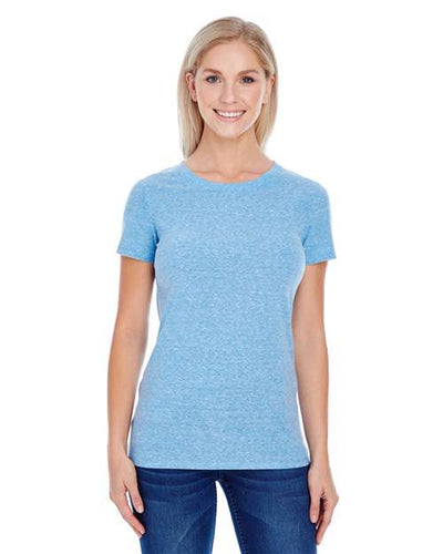 Threadfast Apparel 202A Royal Triblend — on model front