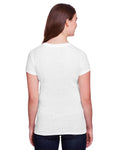 Threadfast Apparel 202A Solid White Triblend — on model back