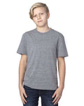 Threadfast Apparel 602A Grey Triblend — on model front