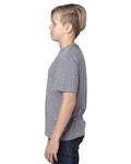 Threadfast Apparel 602A Grey Triblend — on model side