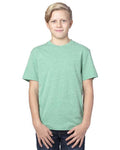 Threadfast Apparel 602A Green Triblend — on model front