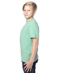 Threadfast Apparel 602A Green Triblend — on model side