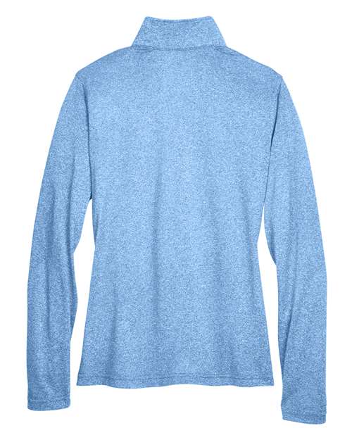 UltraClub 8618W Columbia Blue Heather — back