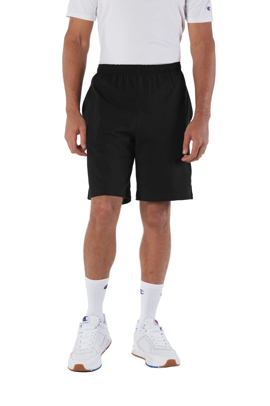 Cotton Jersey 9" Shorts with Pockets - Black
