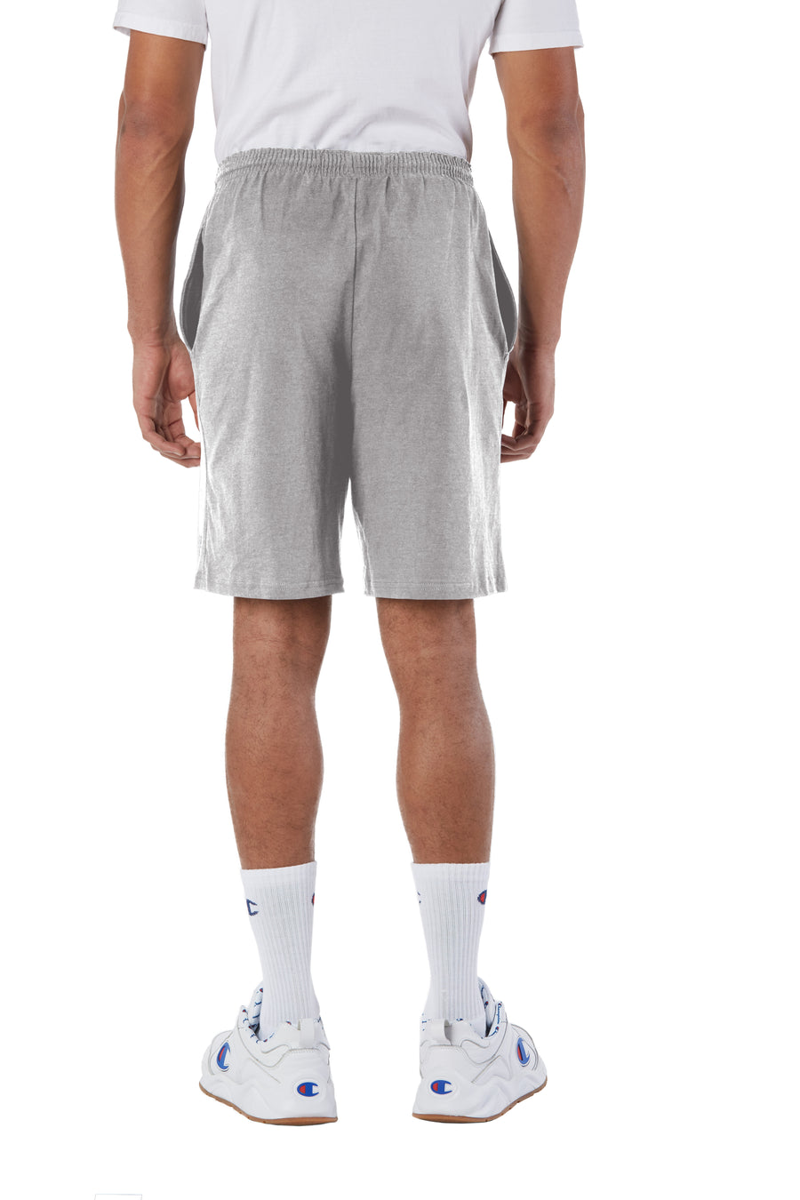 Cotton Jersey 9" Shorts with Pockets - Oxford Gray