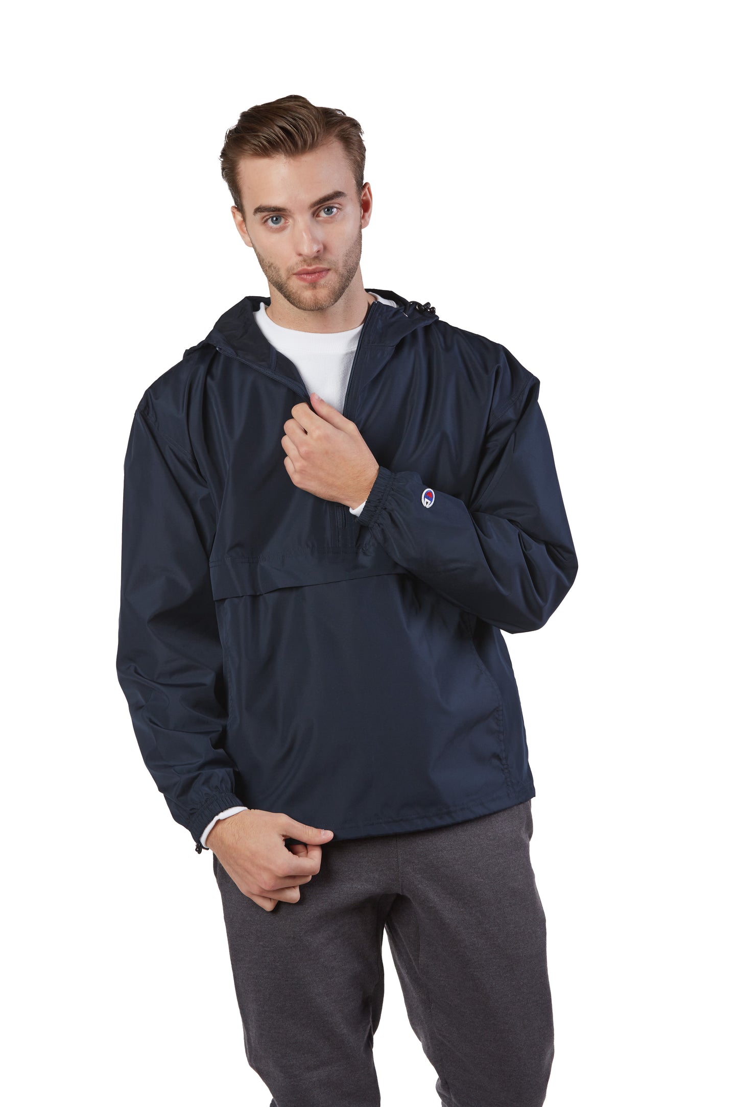 Unisex Packable Anorak 1/4 Zip Jacket - Navy