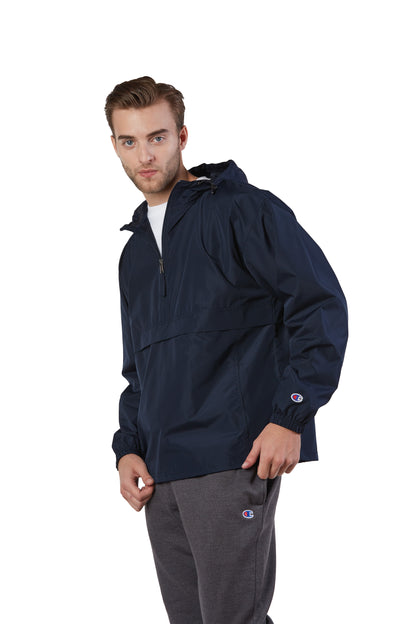 Unisex Packable Anorak 1/4 Zip Jacket - Navy