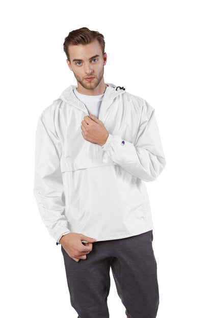 Unisex Packable Anorak 1/4 Zip Jacket - White
