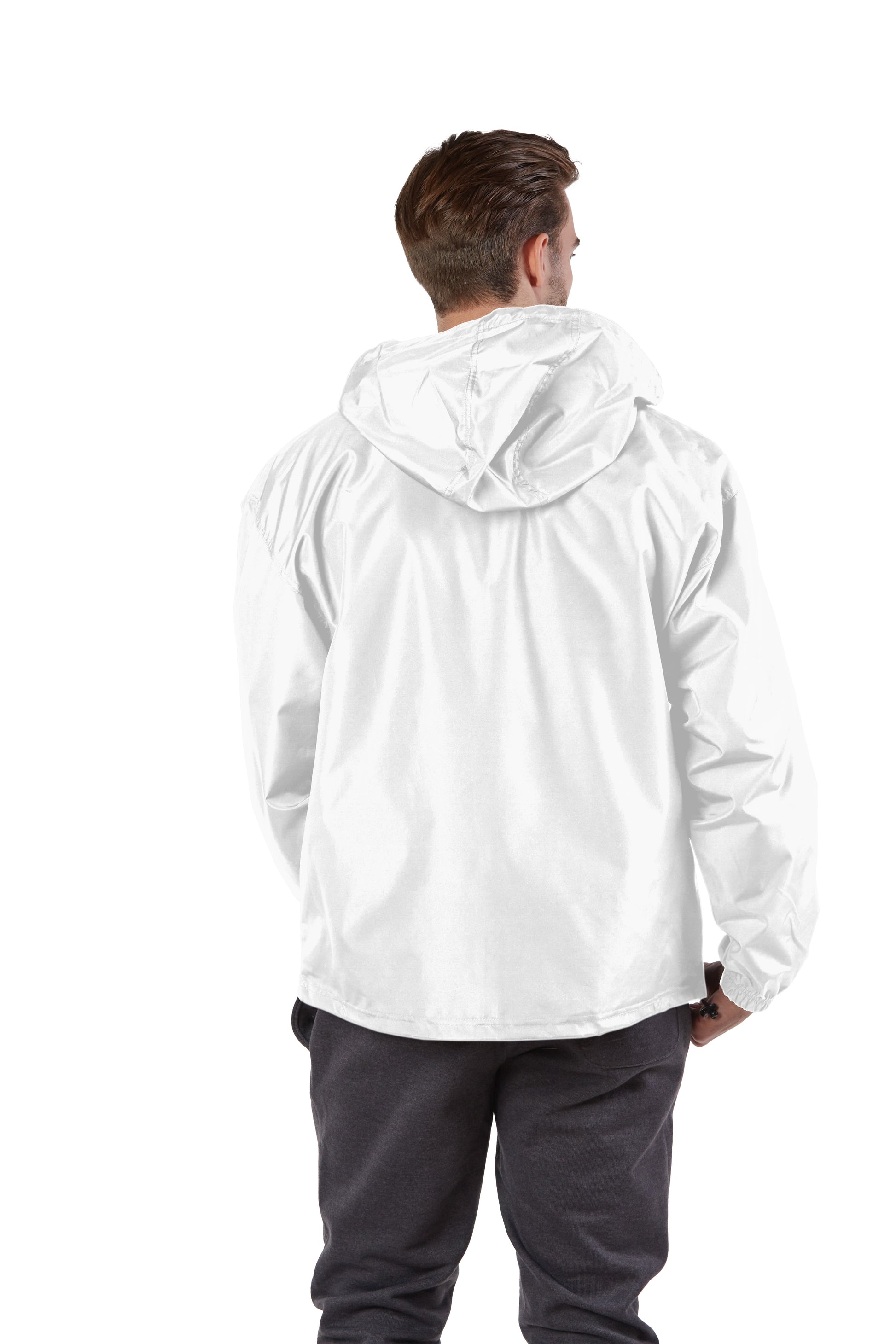 Unisex Packable Anorak 1/4 Zip Jacket - White