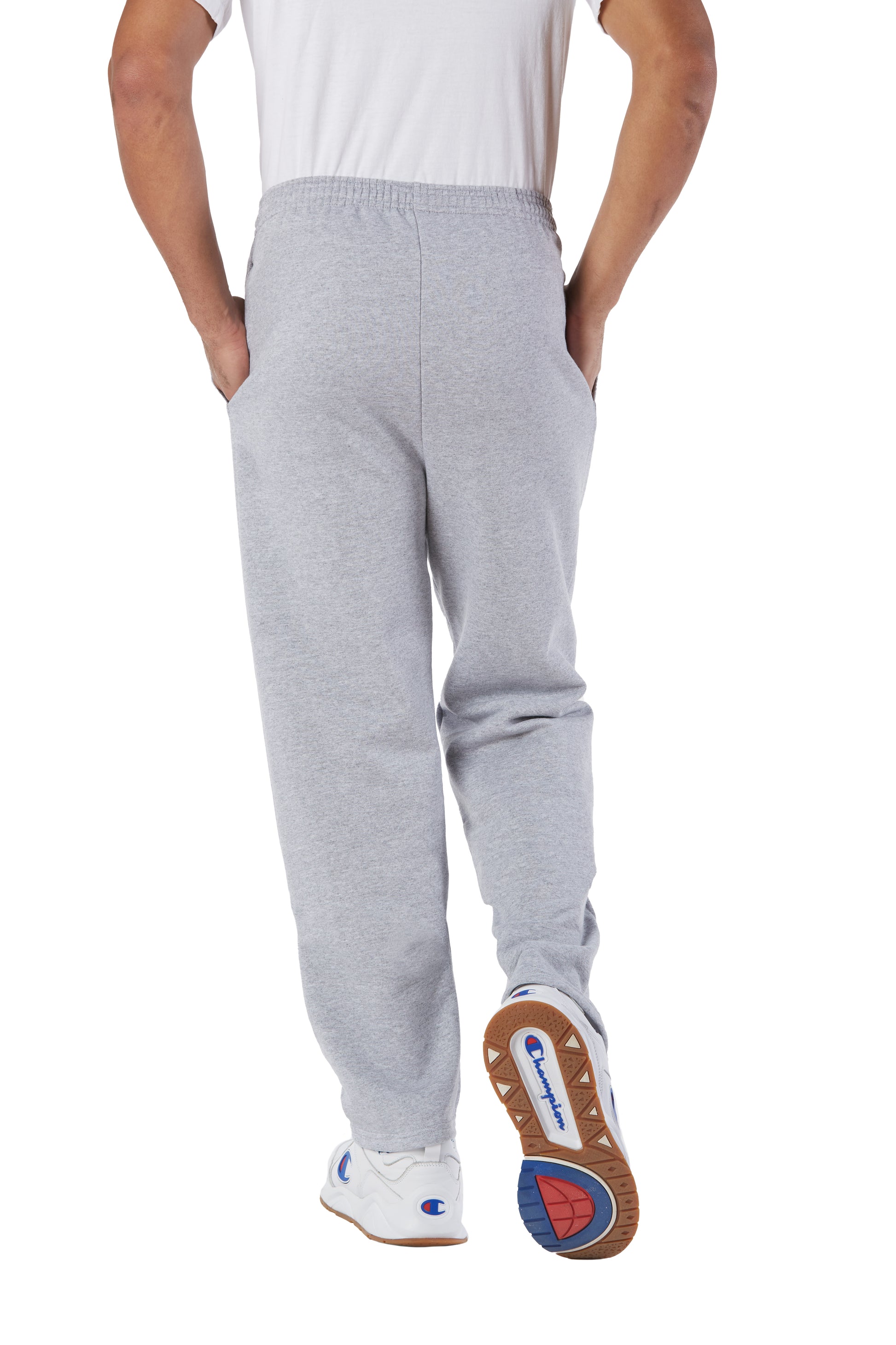 Unisex Double Dry Eco® Open-Bottom Fleece Pant with Pockets - Light Steel