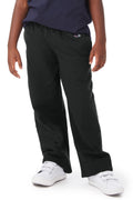 Youth Double Dry Eco® Open-Bottom Fleece Pant - Black