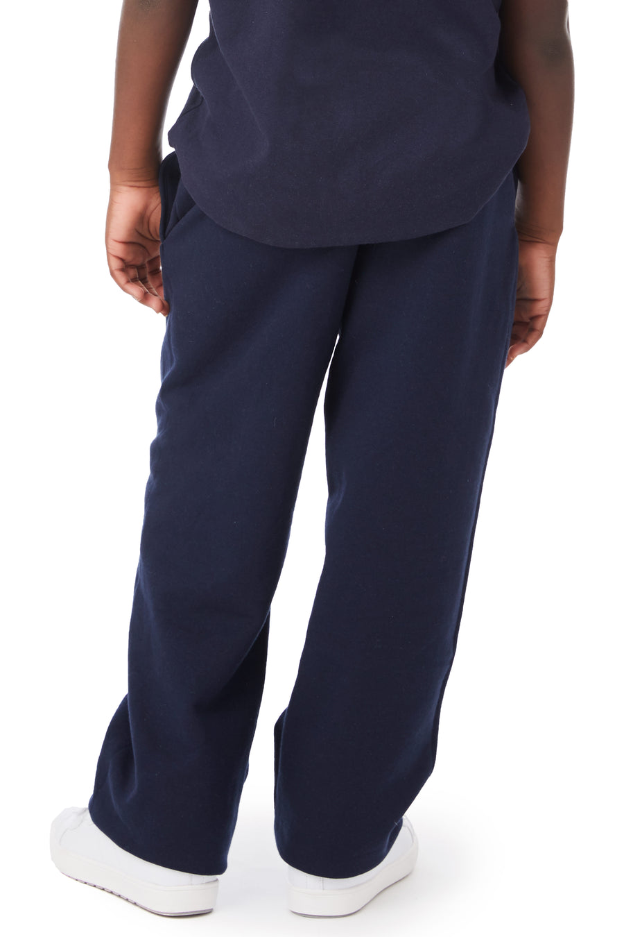 Youth Double Dry Eco® Open-Bottom Fleece Pant - Navy