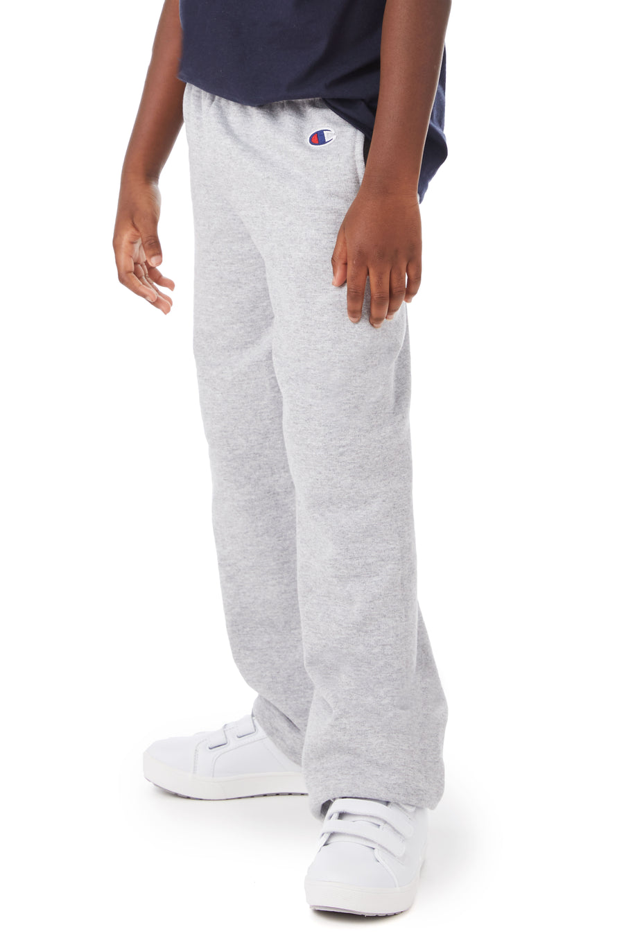 Youth Double Dry Eco® Open-Bottom Fleece Pant - Light Steel