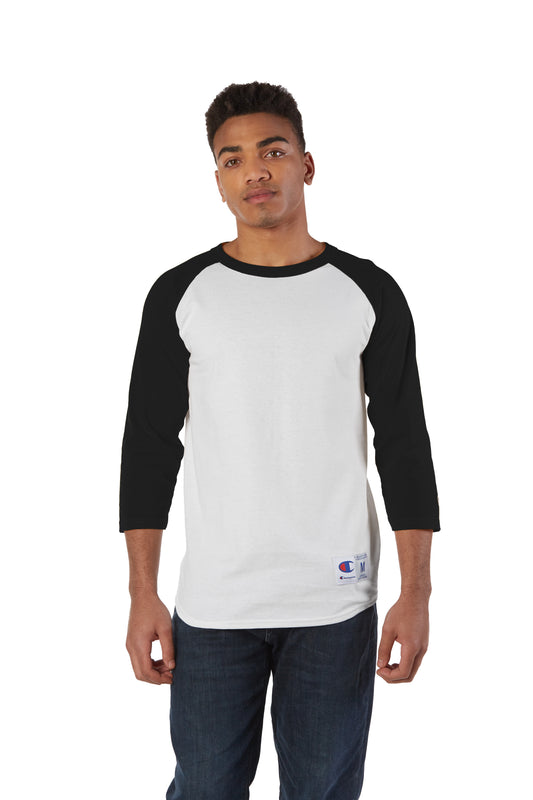 Unisex Raglan T-Shirt - White / Black