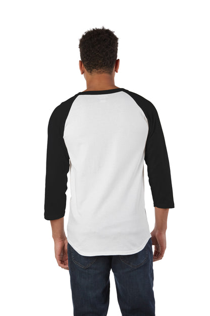 Unisex Raglan T-Shirt - White / Black
