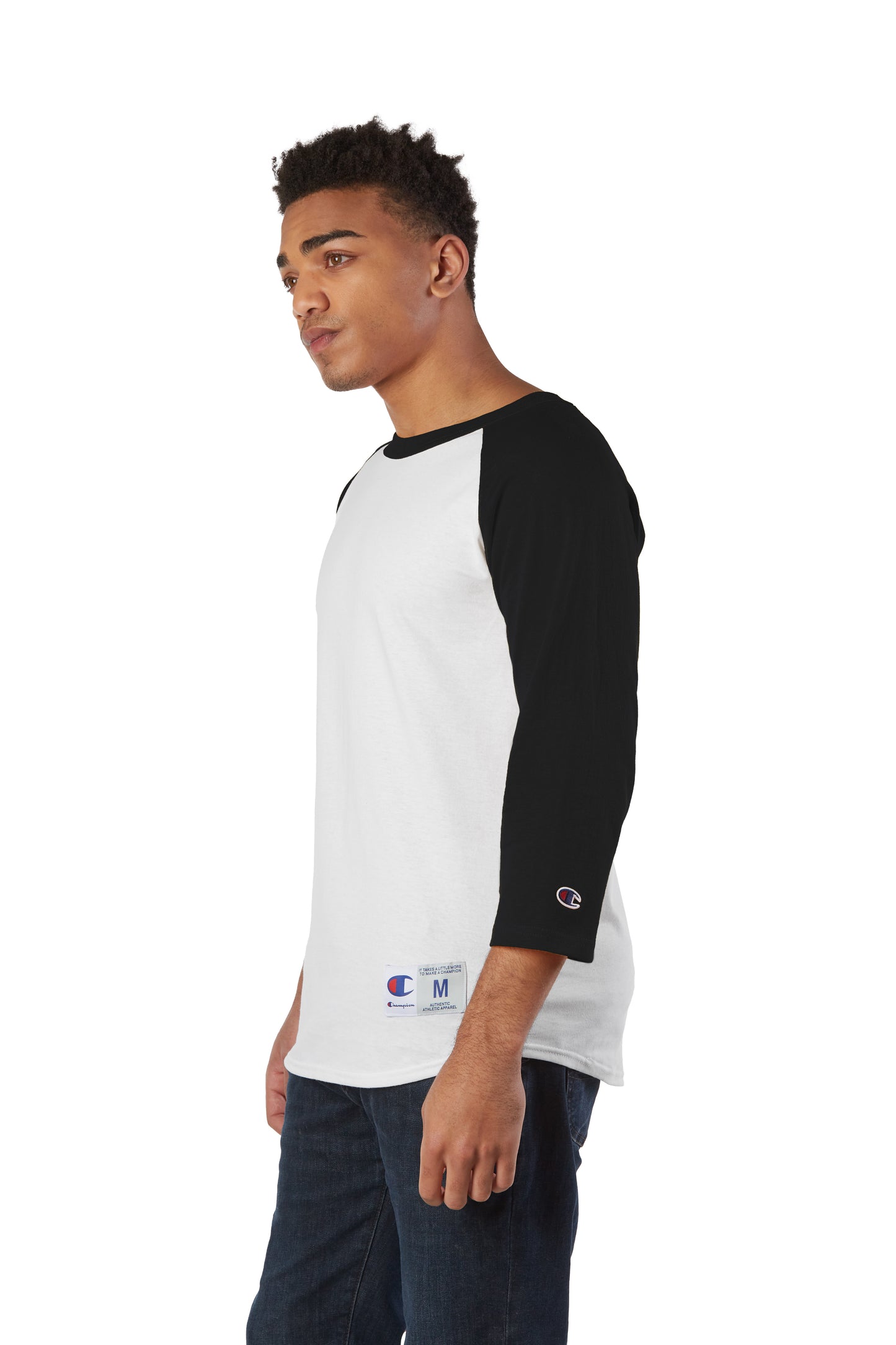 Unisex Raglan T-Shirt - White / Black