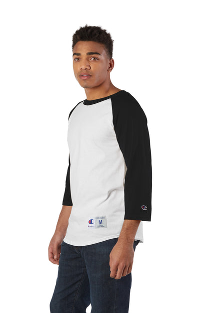 Unisex Raglan T-Shirt - White / Black