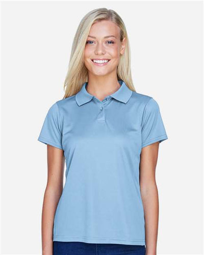Harriton M315W Light Blue — on model front