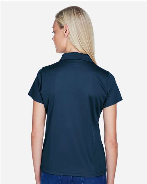 Harriton M315W Navy — on model back
