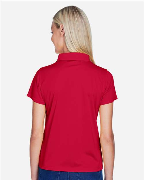 Harriton M315W Red — on model back