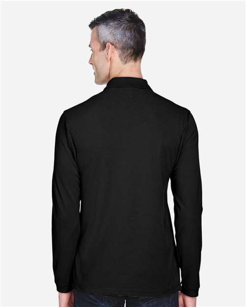 Harriton M265L Black — on model back