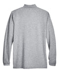 Harriton M265L Grey Heather — back