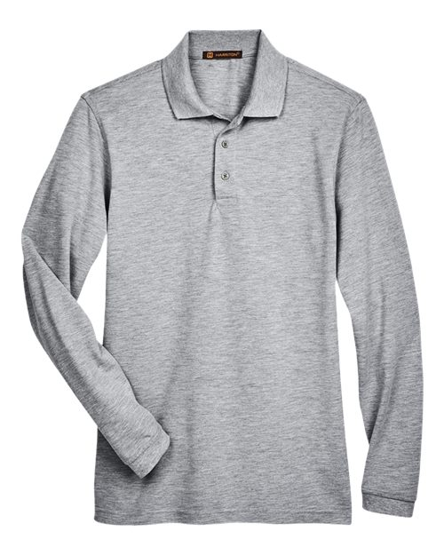 Harriton M265L Grey Heather — front