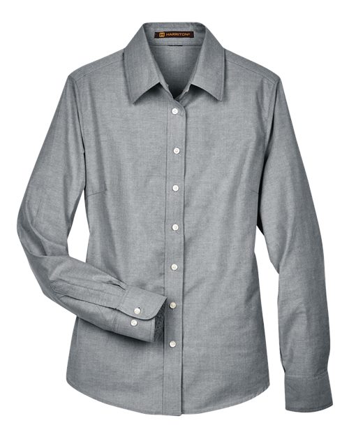 Harriton M600W Oxford Grey — front