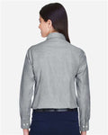 Harriton M600W Oxford Grey — on model back