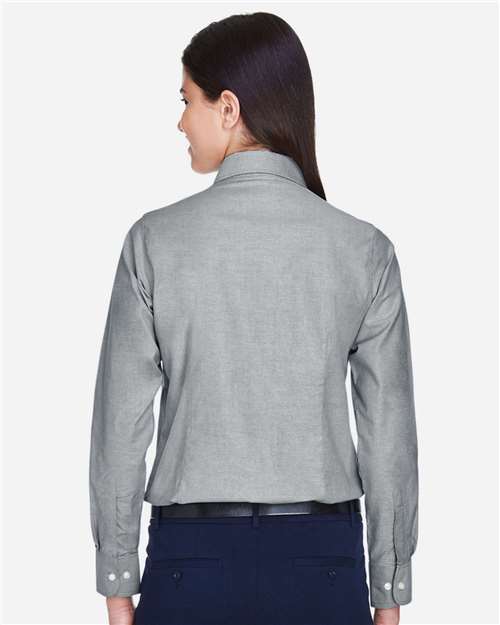 Harriton M600W Oxford Grey — on model back