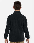 Harriton M990Y Black — on model back