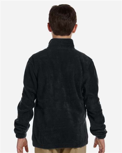 Harriton M990Y Black — on model back