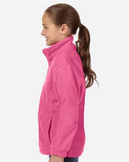 Harriton M990Y Charity Pink — on model side