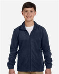 Harriton M990Y Navy — on model front