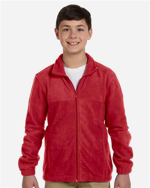 Harriton M990Y Red — on model front