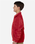 Harriton M990Y Red — on model side