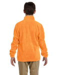 Harriton M990Y Safety Orange — on model back