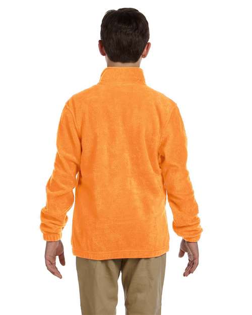 Harriton M990Y Safety Orange — on model back