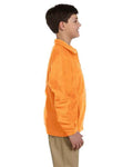 Harriton M990Y Safety Orange — on model side