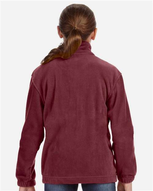 Harriton M990Y Wine — on model back